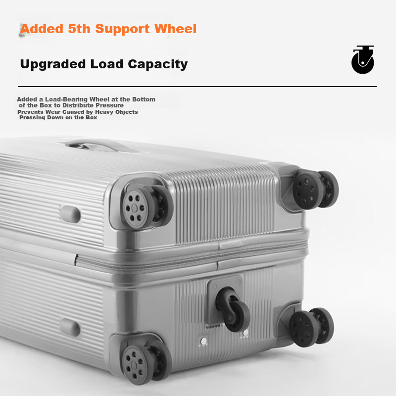 SGG Large Capacity Luggage Suitcase Durable Trolley Case 26-inch Grey with Spinner Wheels and Combination Lock Carry-on 2