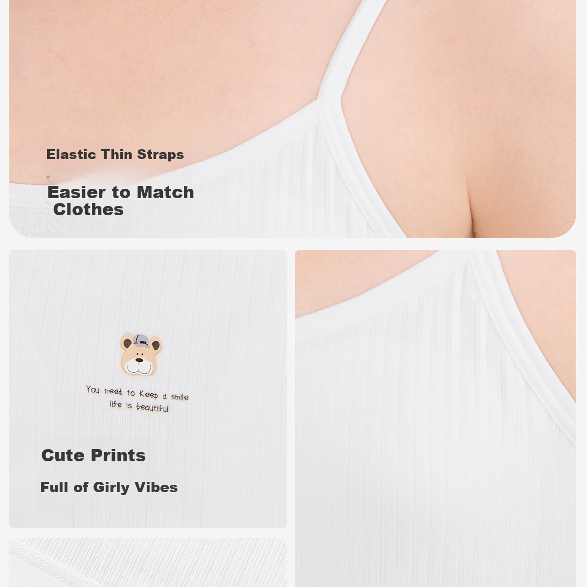COCO SMART Children's Underwear 6-12 Years Early Development Stage Elementary School Girls Base Vest Phase One Youth Girls Bra 17