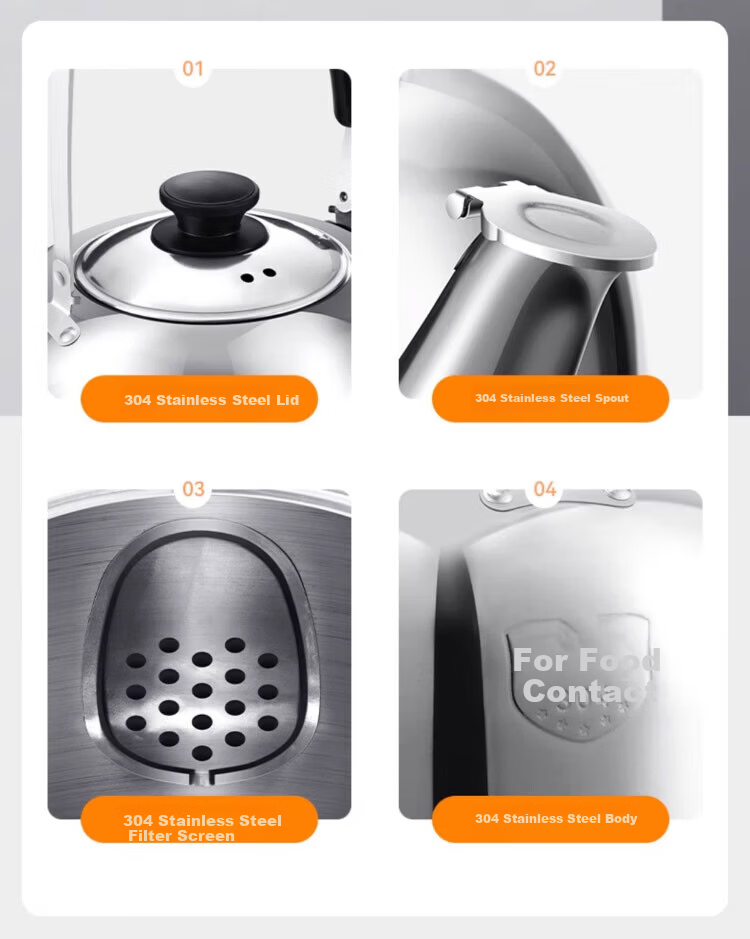 MeiLing Electric Kettle 6L Large Capacity 304 Stainless Steel Water Boiler with Detachable Base Auto Shut-Off MH-D6062 4
