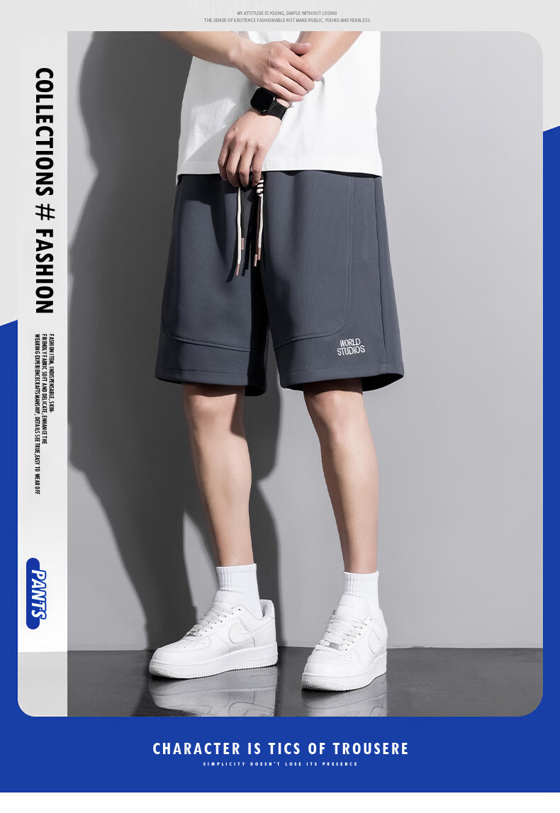 Jeanswest Men's Outdoor Sports Shorts Summer Casual Five-Point Loose Straight-Leg Plus Size Pants Father's Day Gift 2