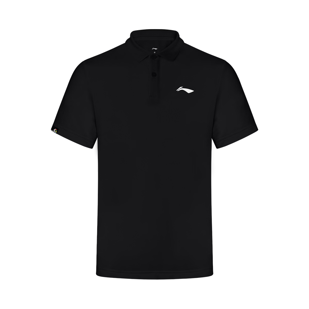 LI-NING Unisex Badminton Short Sleeve Polo Shirt with Turn-down Collar Casual Sports Tee 2XL