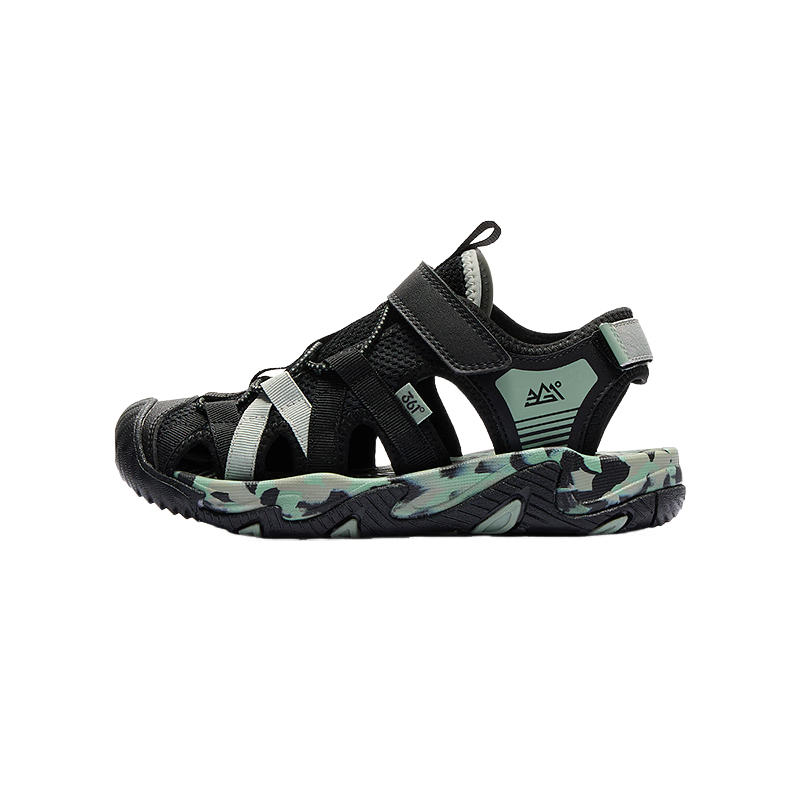 361° Kids Sandals 26 Summer Boys Girls Breathable Closed-Toe Anti-Collision Beach Frame Shoes Black Size 35