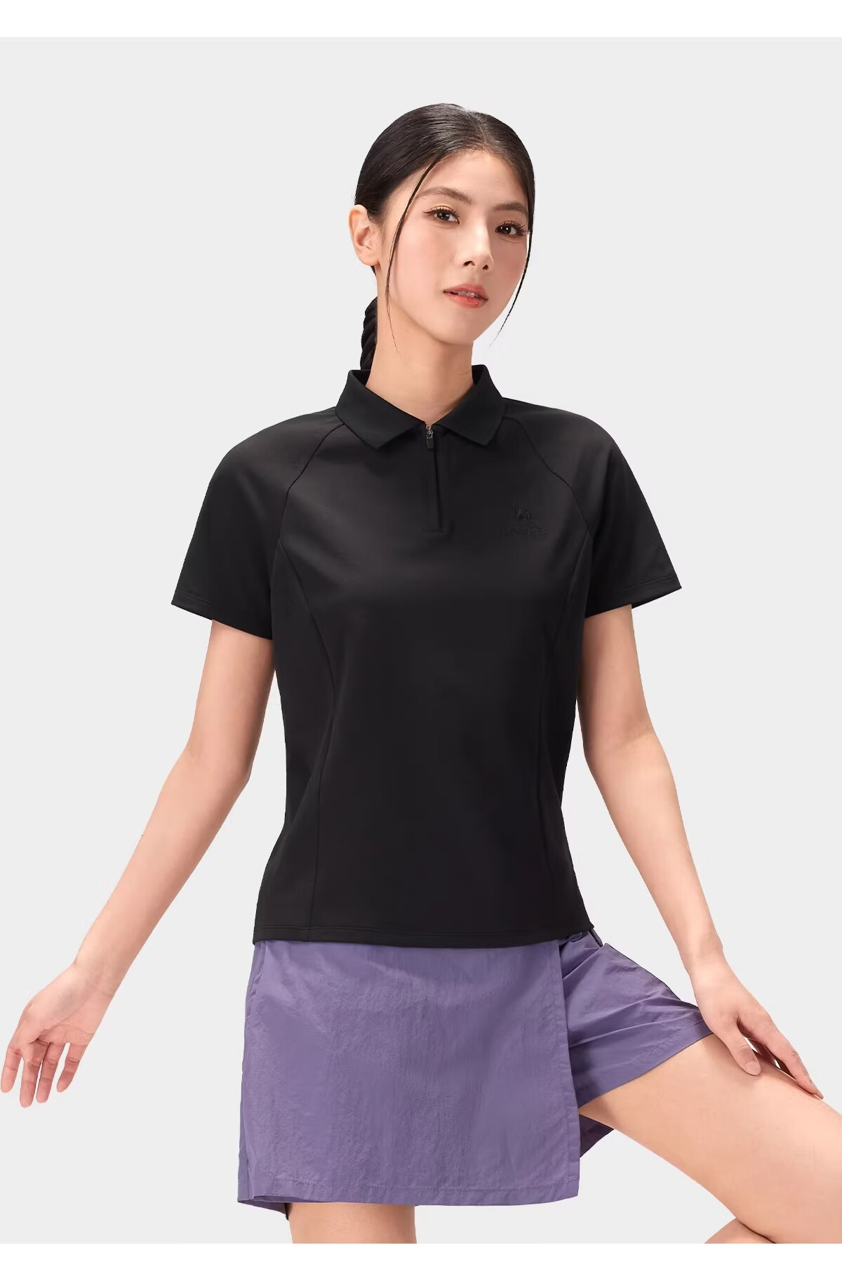 CAMEL [Toray Fabric] Outdoor Quick-Dry T-Shirt Men 2026 Spring Summer Short Sleeve Wrinkle-Resistant Sports Sun Protection Polo Shirt Women 8095 29