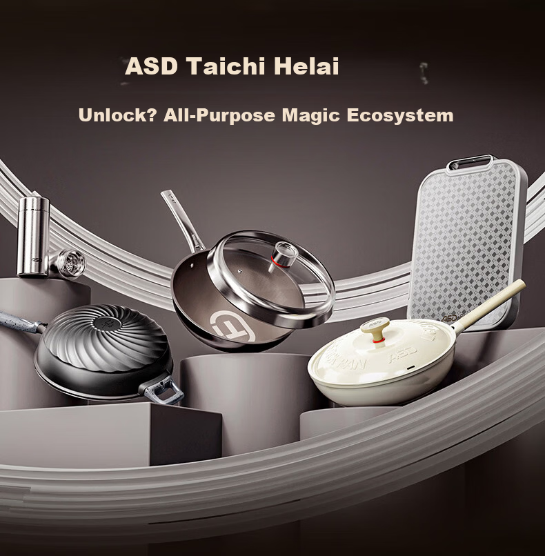 ASD Wok, Pure Titanium Wok, Easy Non-Stick Coating, Household Stir-Frying Pan, Non-Stick Pan, 32cm, Suitable for Gas And Induction Cooktops, Z6 2