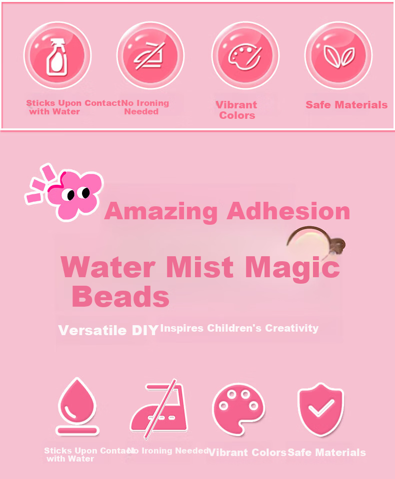 Baili Frost Night Glow Water Mist Magic Beads Children's DIY Craft Kit New Creative Perler Beads Toy 1200 Pieces 2
