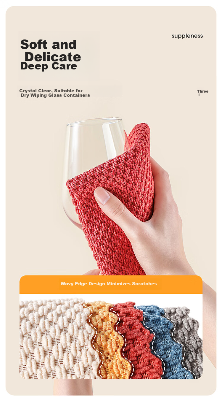 MARYYA Ultra-Fine Microfiber Cleaning Cloth, 30*30cm, 10 Pieces, for Glass Cleaning, Housekeeping, Professional Use, Absorbent, Lint-Free, No Shedding 6