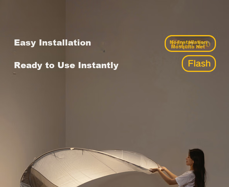 MEDOGA Mongolian Mosquito Net, 1.5x2 Meters, Home Use, Integrated Design, No Installation Required, Three-Door Opening, Large Space, Star Blue [Foldable] 19