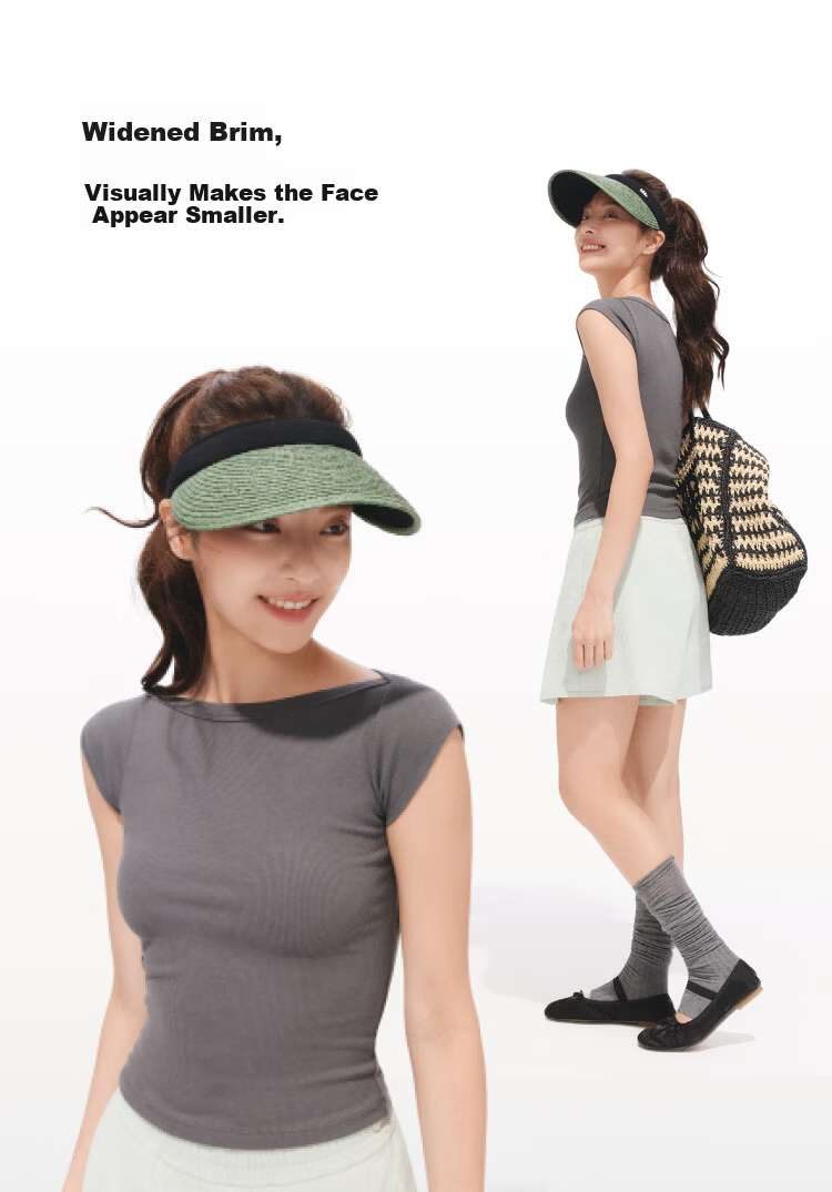 Beneunder Sun Hat Straw Hat UV Protection Women's Sunshade Hat Open Top Hat Black Coating BM562 Oak Brown 11