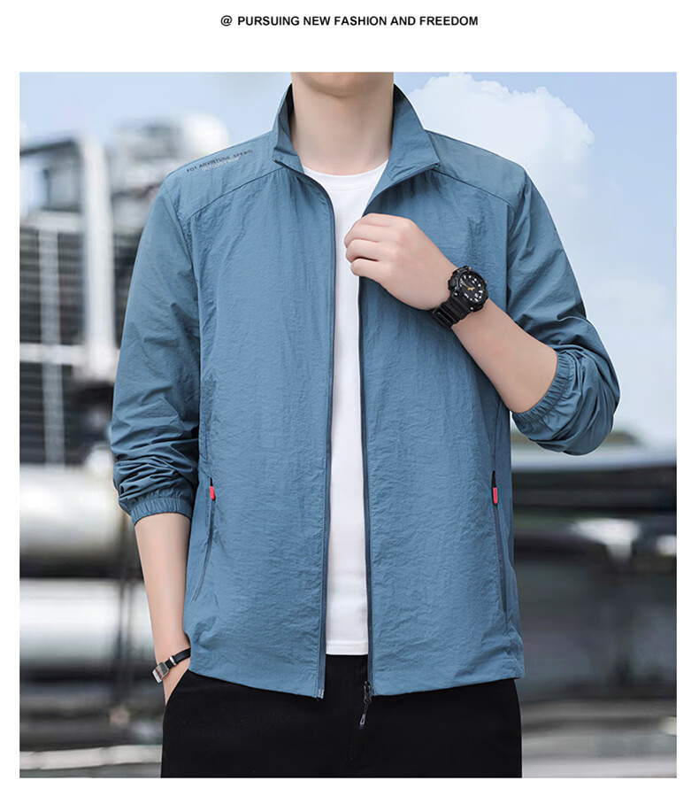 Warrior Men's Summer Ice Silk Cooling Lightweight High UV Protection Breathable Quick-Dry Jacket 16