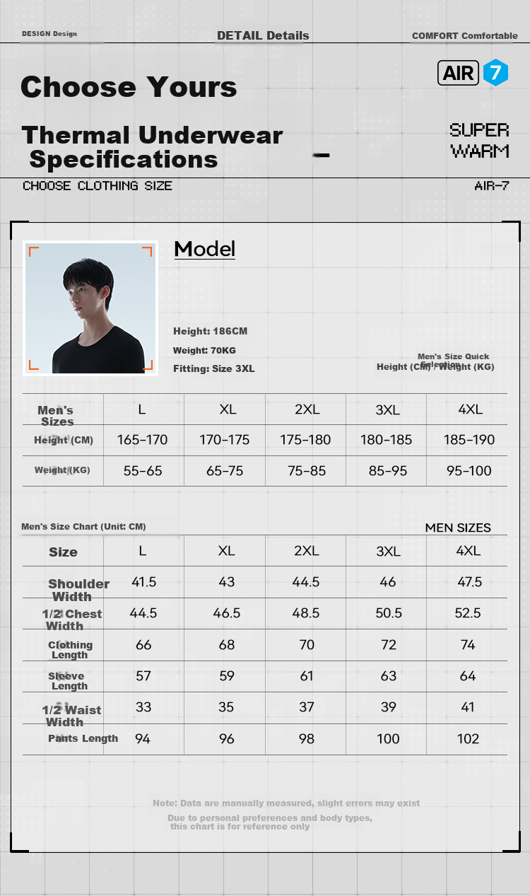 HLA Home [Xiao Huo-Air7] Men's Thermal Underwear Double-Sided Fleece 230g Antibacterial Patch Ginseng Autumn Shirt and Pants Set 17