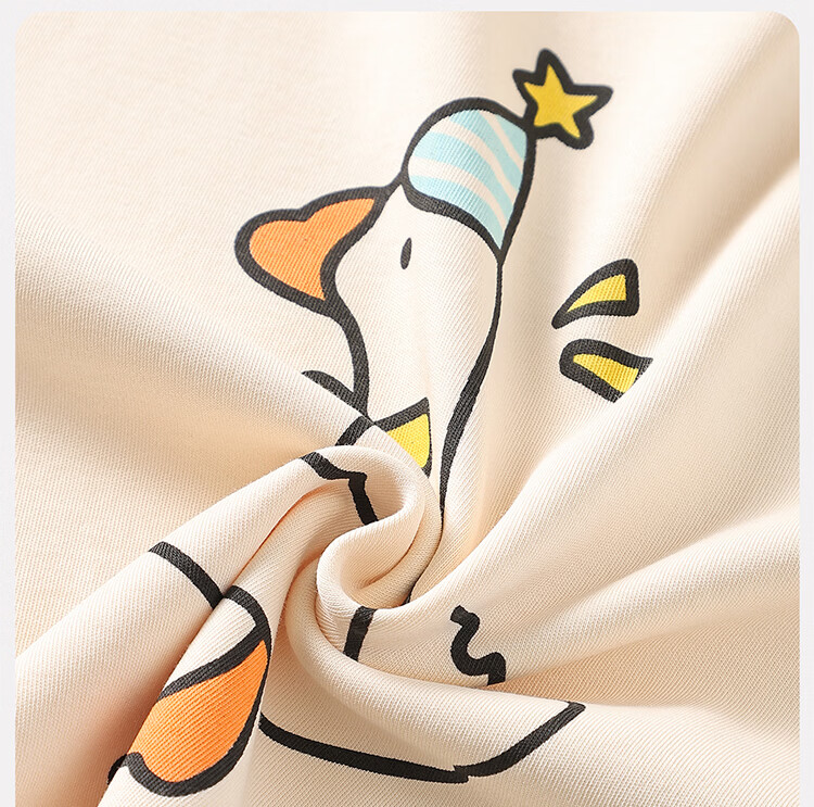 Hodo Kids Pajamas [100% Cotton] Girls Summer Thin Short Sleeve Round Neck Cartoon Homewear Set 12