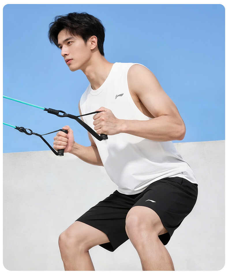 LI-NING Men's Summer Quick-Dry Ice Silk Breathable Running Fitness Shorts Lightweight Loose Sportswear 11
