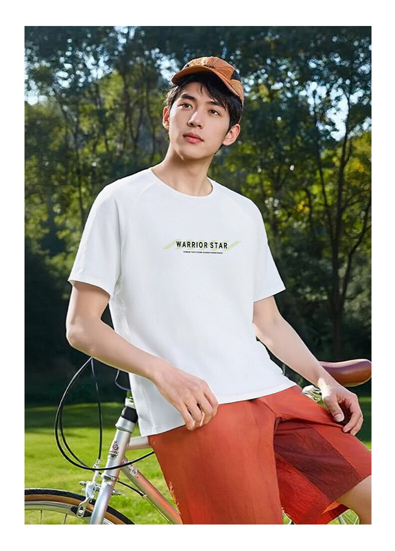 Warrior Men's Cotton Feel Casual Short Sleeve T-Shirt Loose Fit Crew Neck Sports Fitness Summer Top 9
