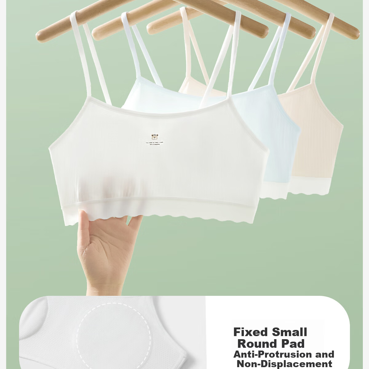 COCO SMART Children's Underwear 6-12 Years Early Development Stage Elementary School Girls Base Vest Phase One Youth Girls Bra 7
