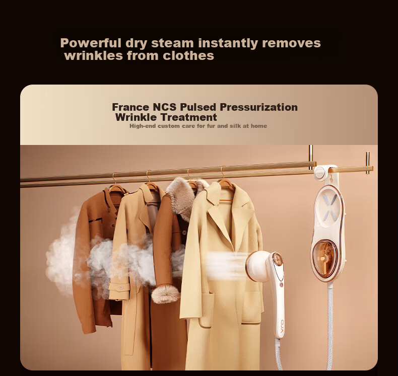 OJA Handheld Garment Steamer 550g/min Super Steam 260ml Self-Cleaning Water Tank [2026 New Release] Home Use Small Hanging Iron No Storage Needed 12