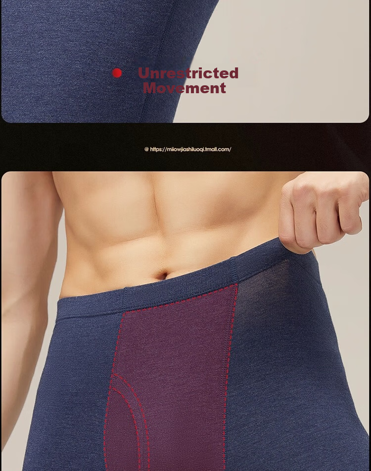 BOPRUIEY Men's Thermal Underwear Set Thin Heated Tight-Fitting Autumn Winter Thermal Shirt and Pants 13