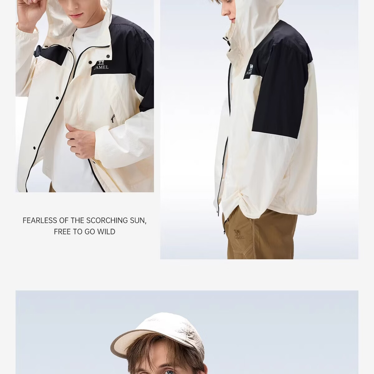 CAMEL Outdoor Sun Protection Jacket 2026 Spring Summer New UPF700+ Unisex Cooling Windproof Water-Repellent Sports Jacket 5024 32