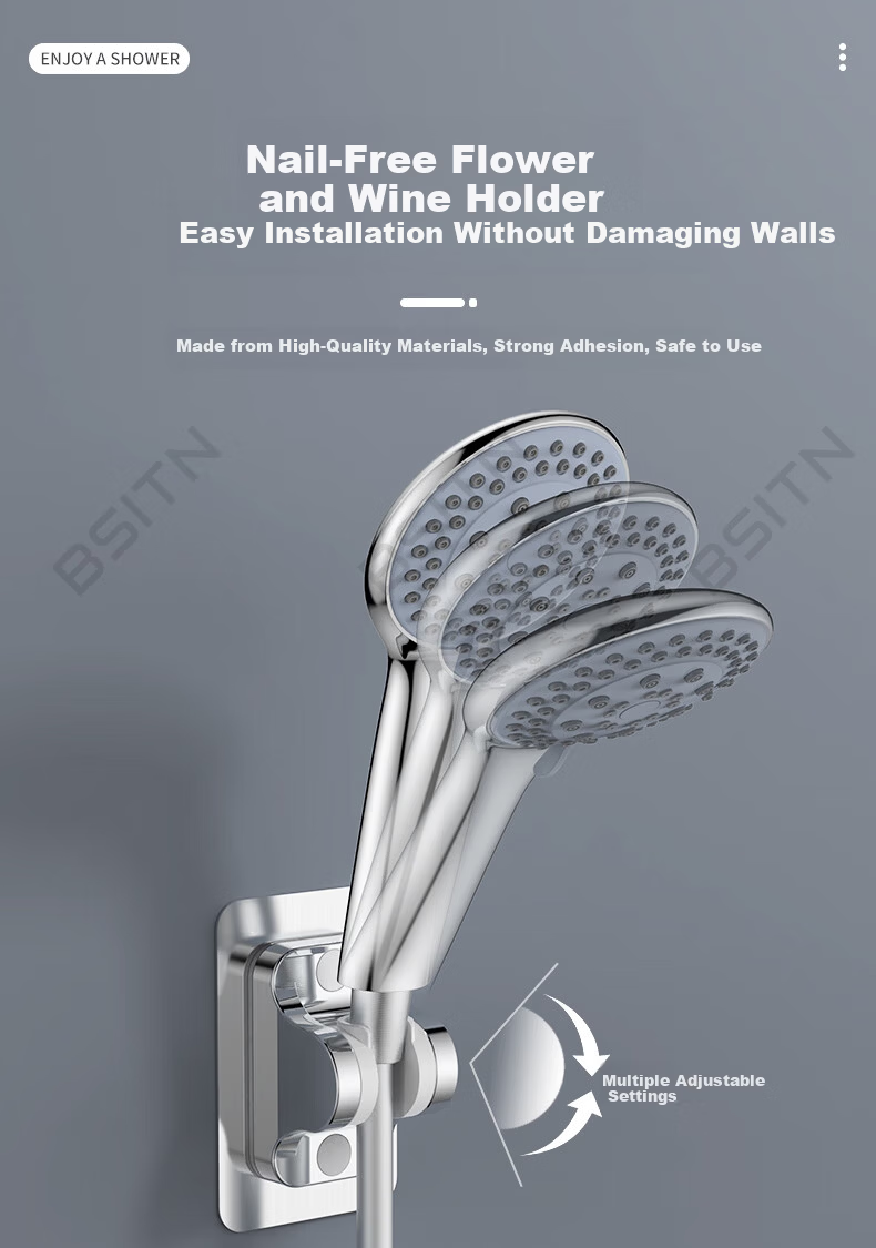 BSITN Simple Surface-Mounted Shower Set Small Apartment Copper Mixing Valve Shower Head Hose Bracket Complete Set Without Top Spray H024 14