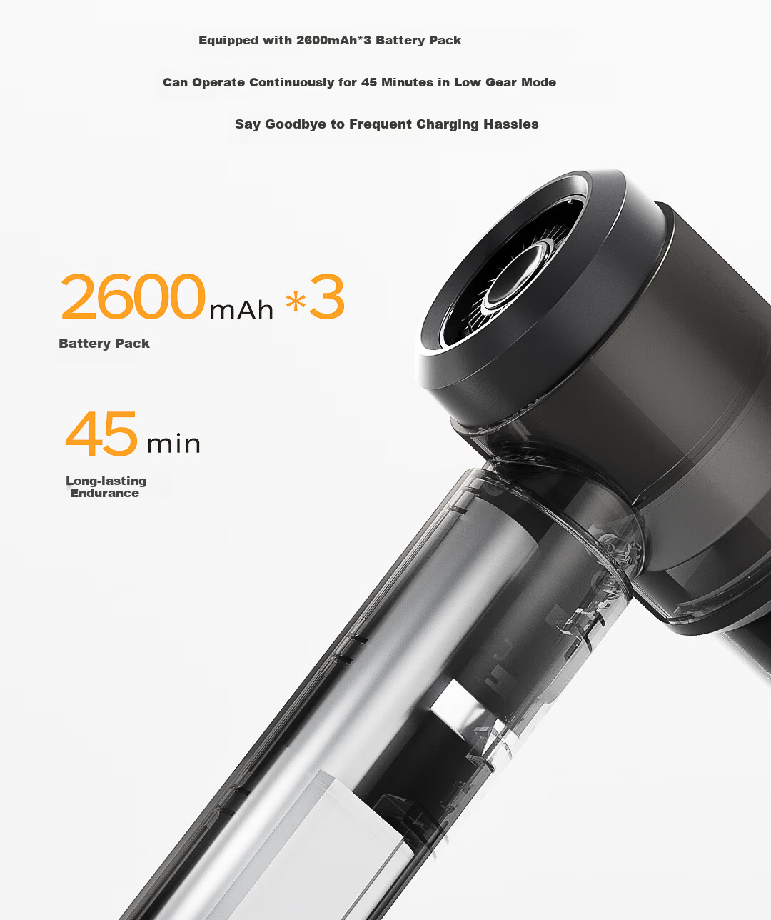Deli Car Vacuum Cleaner High Suction Handheld Blower and Vacuum Wireless Powerful Portable Outdoor Car and Home Use 7