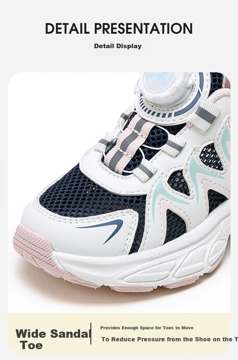 Follow Me Kids Sports Shoes Spring Summer Mesh Breathable Casual Shoes Boys Girls School Running Shoes Black Size 37 2