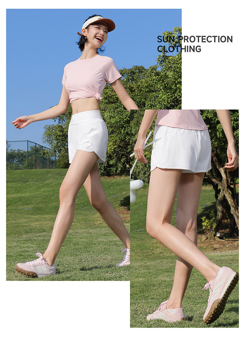 CAMEL Women's Sports Shorts Cooling Breathable Anti-Exposure Training Running Shorts Y26BA4L0008 Windflower Purple XXL 24