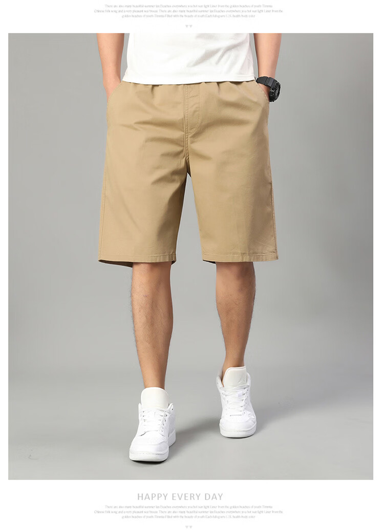 Pierre Cardin Men's Summer Cotton Lightweight Cargo Shorts Loose Straight Five-Point Pants Military Green XL 10