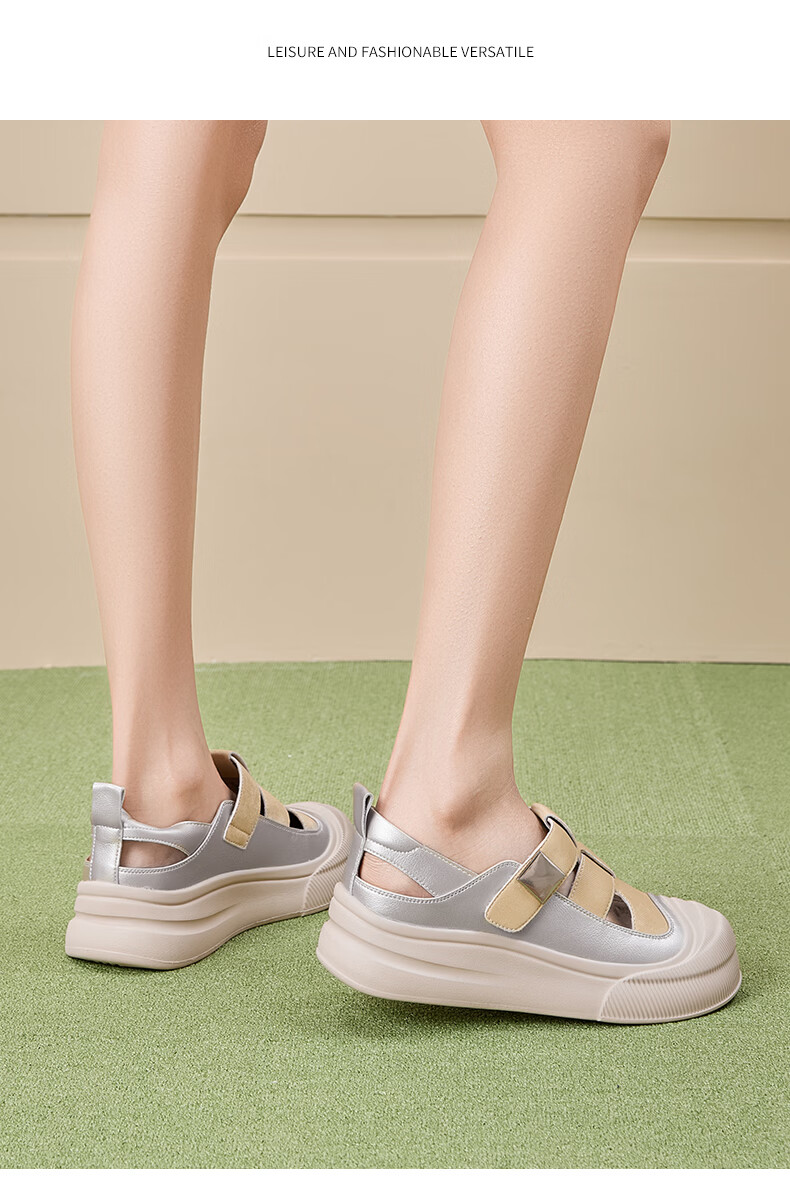 Saturday Casual Women's Sandals 2026 New Summer Thick Sole Height Increasing Lightweight Breathable Sports Sandals for Skirts 11