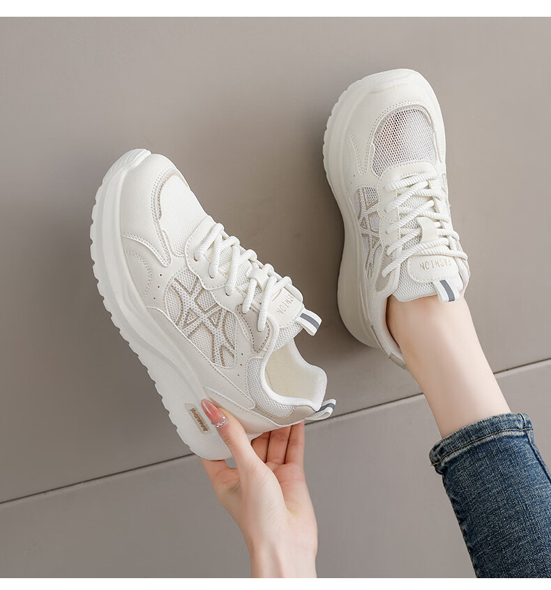 Cartelo Crocodile Women's Summer Breathable Mesh Sports Shoes Lightweight Versatile Sneakers 1802 Mika Size 37 10
