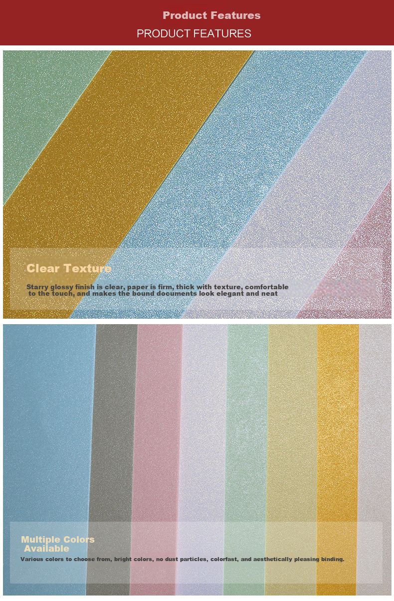 Doton 250g A3++ Matte Starry Pearl Paper Ice White 100 Sheets Glue Binding Machine Document Hardcover Book Cover Paper Handmade DIY Painting 3