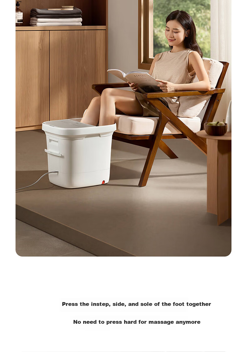 Mijia Xiaomi Automatic Constant Temperature Heating Airbag Massage Foot Bath Basin Intelligent Sterilization Foot Soak Tub for Calf Foot Bath Birthday Gift for Mom and Women 11