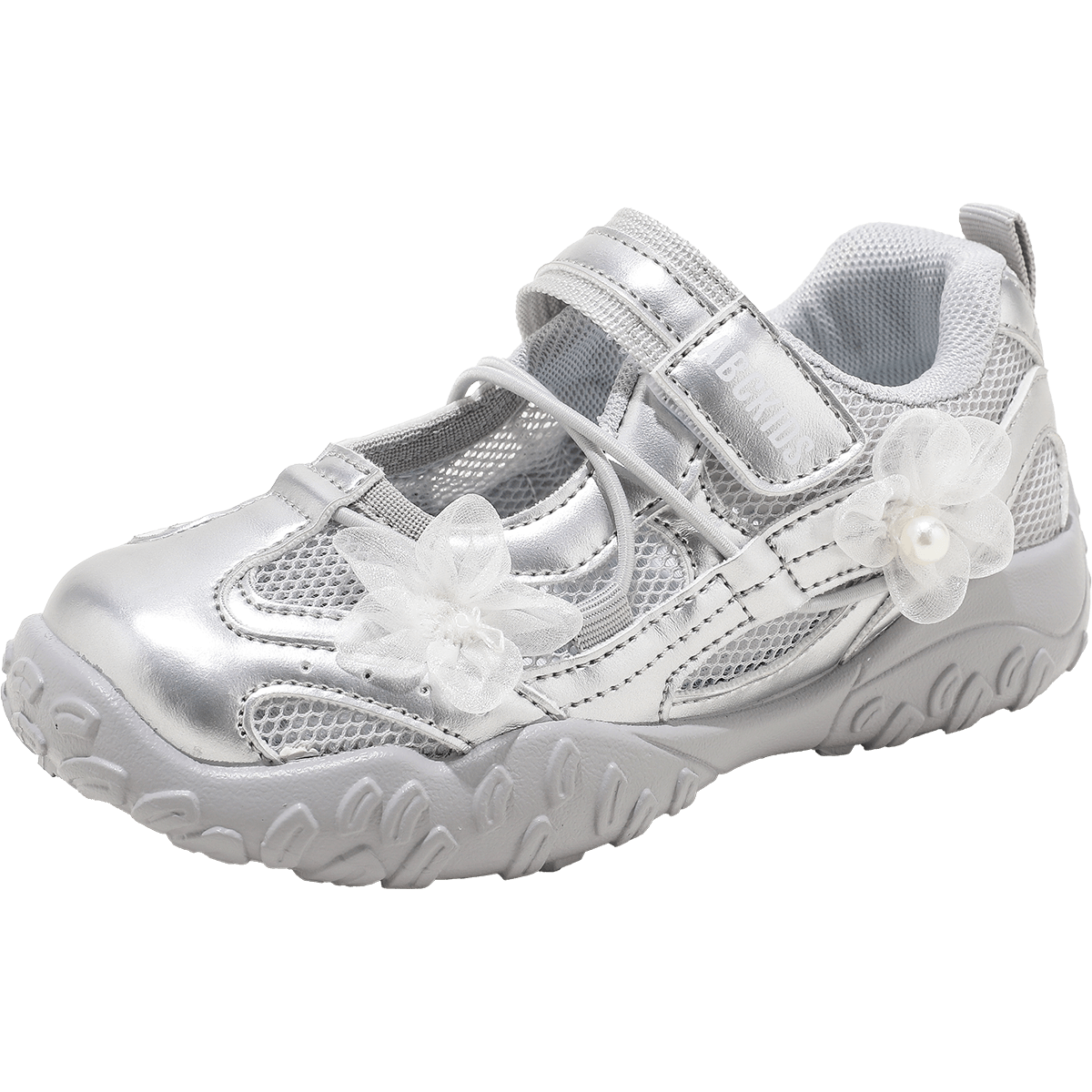 ABC KIDS Girls Casual Summer Hollow Breathable Sneakers Fashion Versatile Sports Sandals Silver Size 28