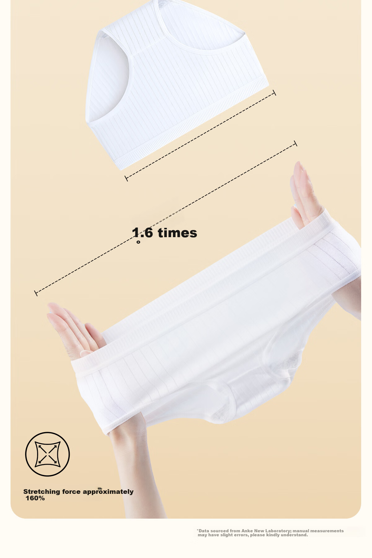 Ankexin Disposable Cotton Antibacterial Underwear, No-Wash Maternity Menstrual Travel XL Size, Pack of 5 10