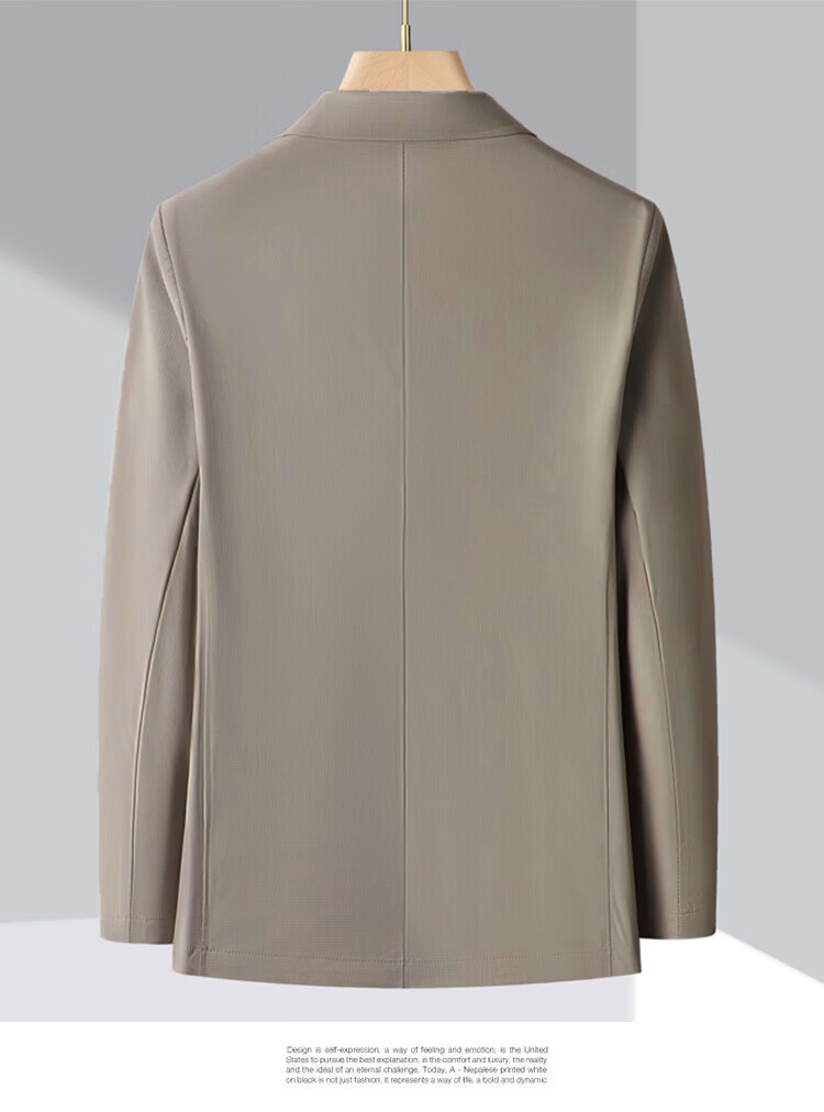 Pierre Cardin Father's Day Gift Sun Protection Suit Men's Ice Silk Seamless UV-Resistant High-End Business Blazer Gray-Green M 35