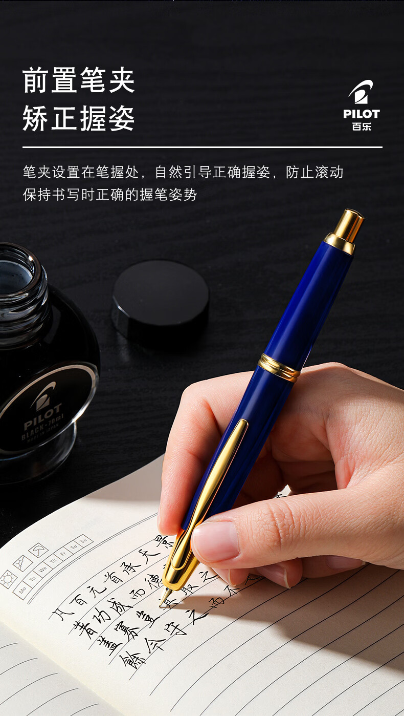 PILOT CAPLESS Retractable Fountain Pen (Gold Clip) Luxury FC1500RGFGY-I70BZK-ZH F Nib Gray (With Ink/Case) 8