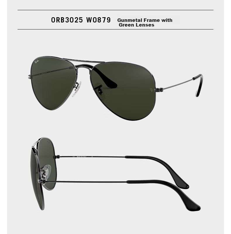 Ray-Ban Classic Aviator Series Sunglasses Driving Cycling Outdoor Glasses Unisex 0RB3025 Gift 12
