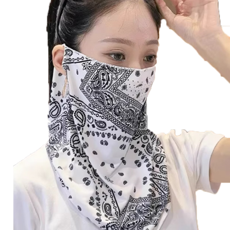 BWNK Sunscreen Face Mask Cycling Mask Neck Guard Unisex Ice Silk Summer UV Protection Breathable Face Bikini