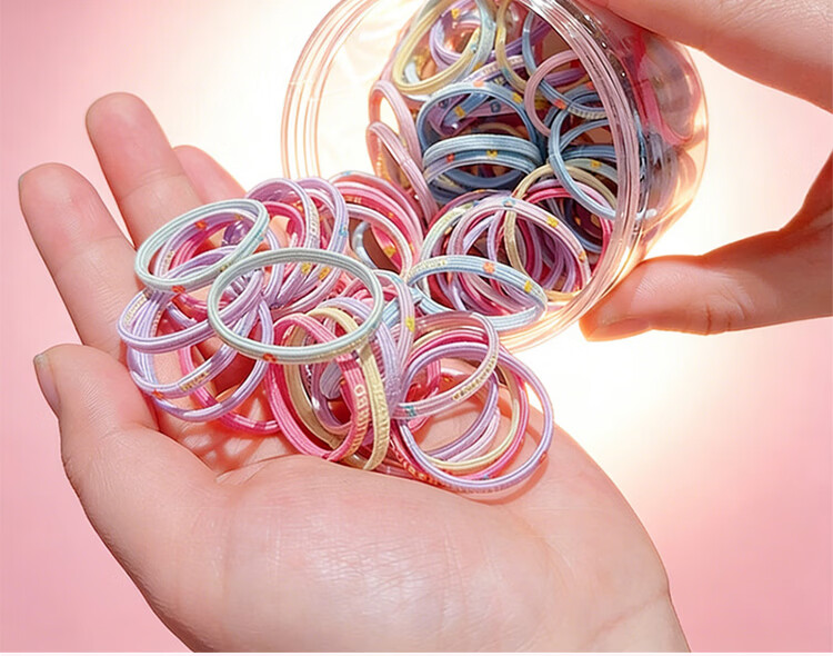 Princess Code Kids Hair Ties Girls Elastic Hair Bands High Elasticity No Hair Damage Hair Accessories for Students Baby Braided Hair Rope 3