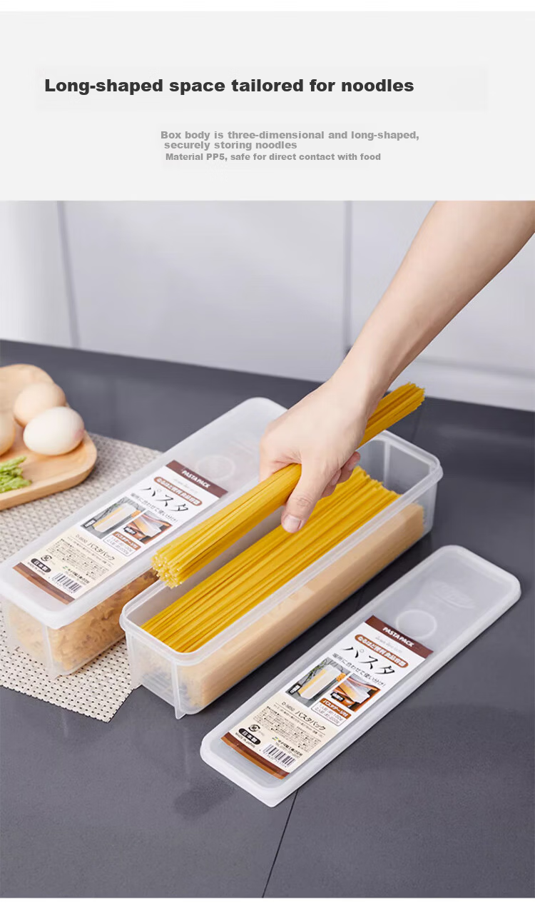 Daisy Leaf Imported Noodle Storage Box, Whole Grain Hanging Noodles and Pasta Storage Container, Kitchen Noodle Box 1.3L*2 8