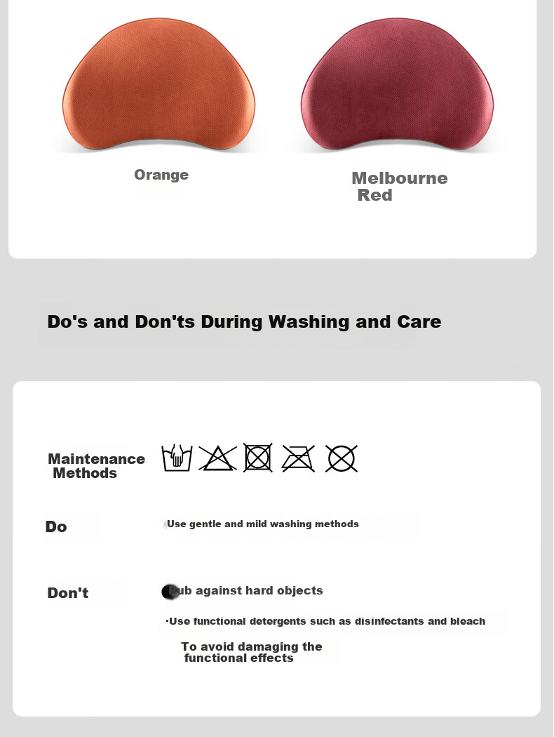 BIMLL Car Lumbar Support Cushion Office Seat Backrest Pillow Car Waist Pillow Driving Back Support 16
