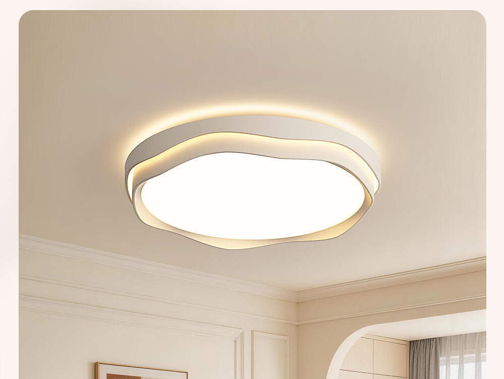 GUJIA LED Ceiling Light, Simple Cream Style, for Living Room And Bedroom, Eye Protection, Puri Light Source, Round-Shaped - Three Colors [Installation Included] 44