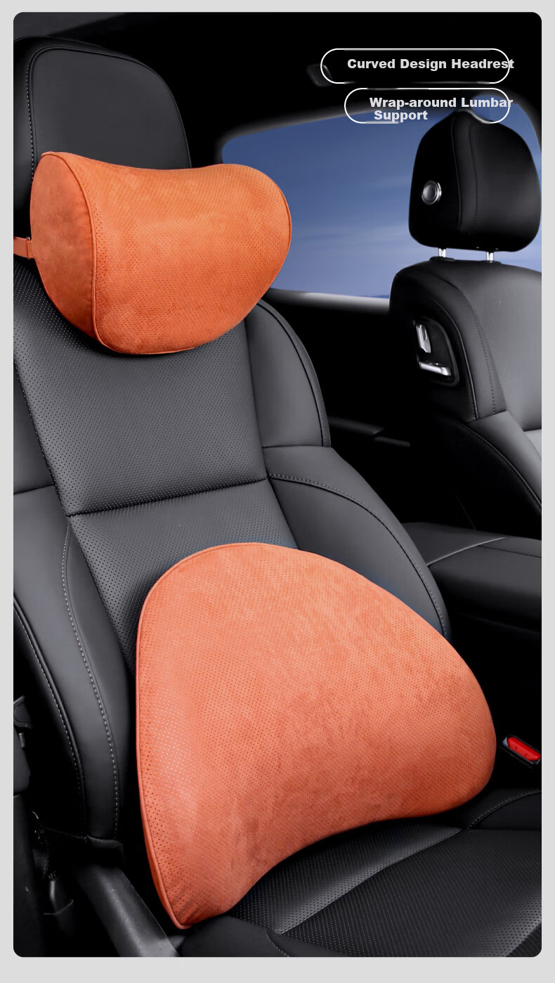 BIMLL Car Lumbar Support Cushion Office Seat Backrest Pillow Car Waist Pillow Driving Back Support 5