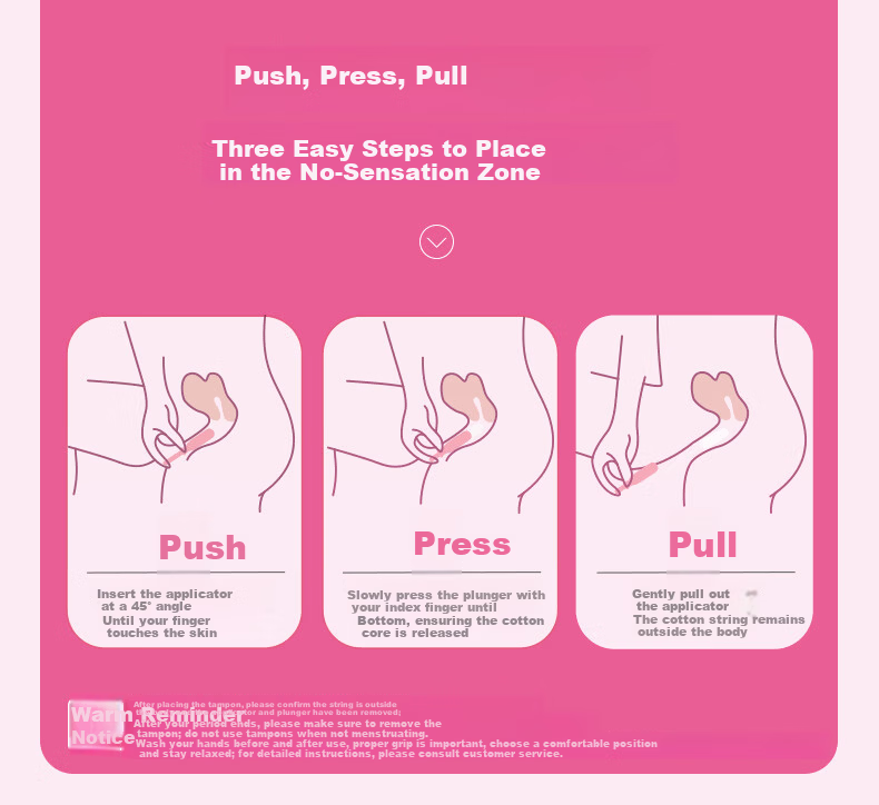 Light Time Tampons Super Absorbency 30pcs Long Applicator Swimming Internal Menstrual Sticks Sanitary Pads JD Self-operated 7