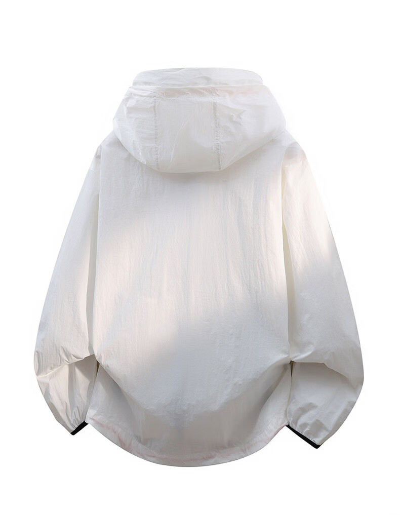 :CHOCOOLATE IT Summer Lightweight Casual Breathable Sun Protection Skin Jacket Unisex Loose Hooded Coat Light Khaki S 14