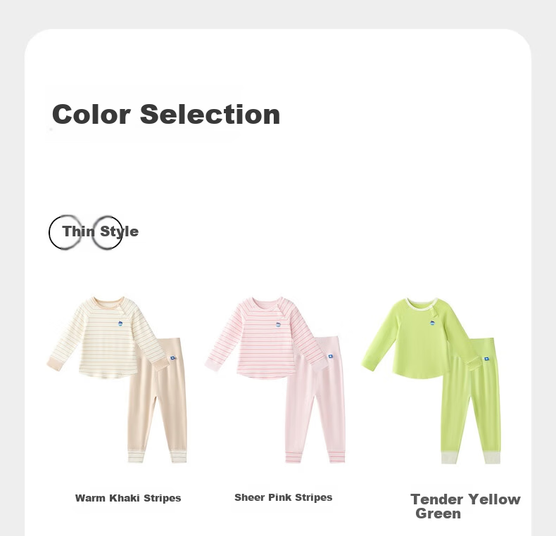Babycare Children's Camellia Thermal Underwear Autumn Winter Homewear Set Shell White 90 15
