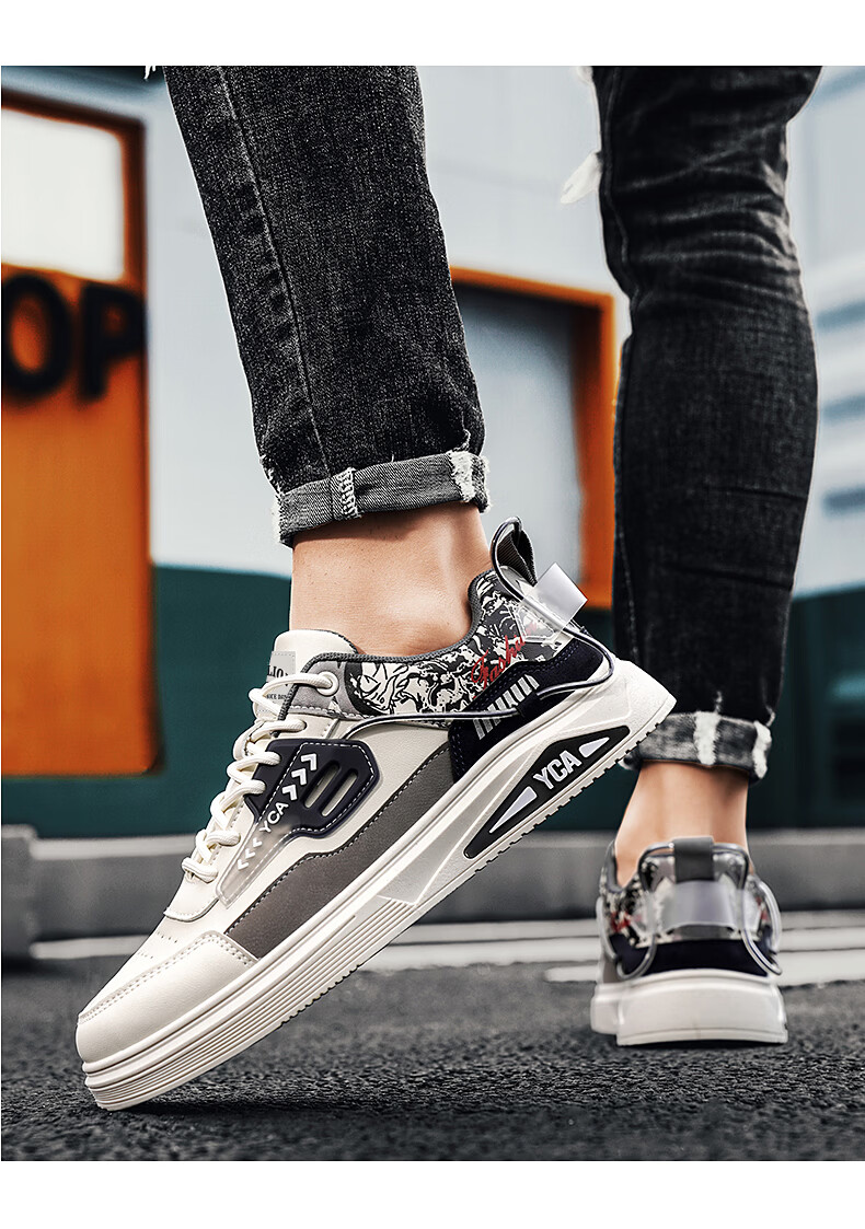 TonLion High-Top Men's Summer Casual Work Martin Shoes Thick-Soled Sports Sneakers Mika 41 5