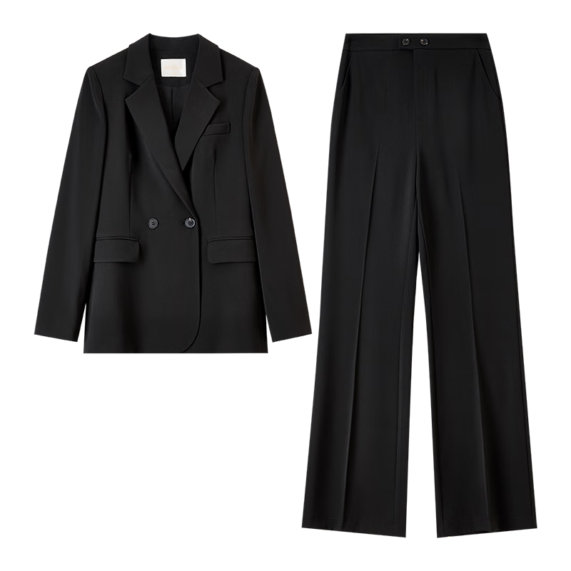 Sentubila Women's Professional Commuter Suit Set Spring Autumn Wrinkle-Resistant Non-Iron Blazer and Pants Two-Piece Interview Business Suit
