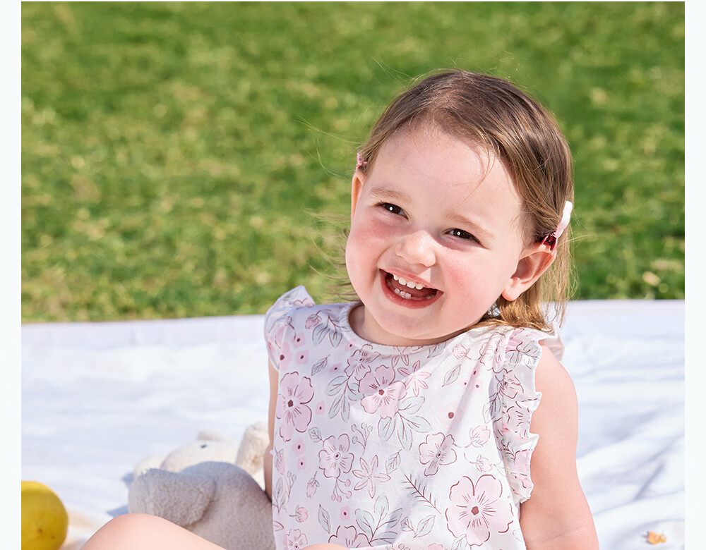 Betis Infant Romper Cute Triangle Summer Thin Modal Flutter Sleeve Bodysuit for Baby Girls 16