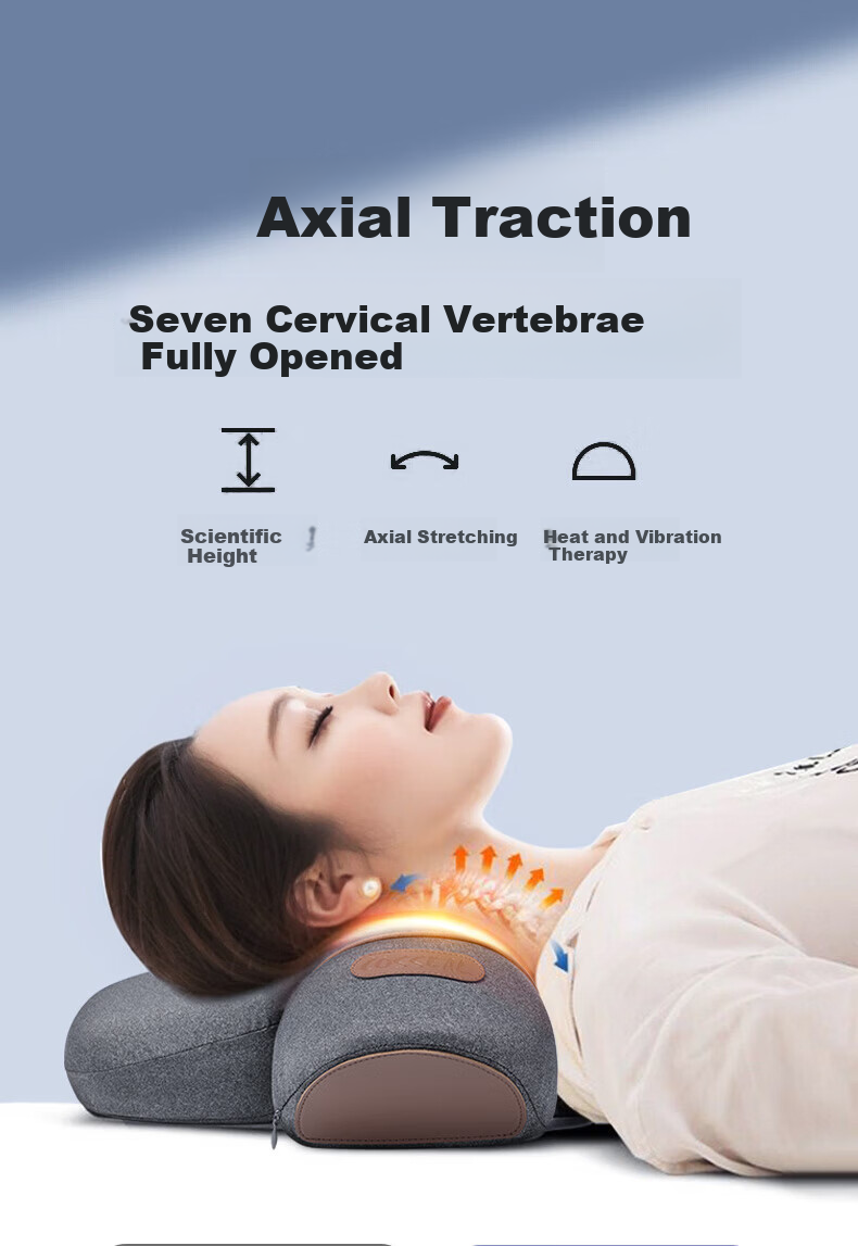 Jingyan Cervical Pillow Neck Support Pillow Cervical Spondylosis Deep Sleep Pillow Adult Massage Heat Therapy Traction Cervical Pillow 8