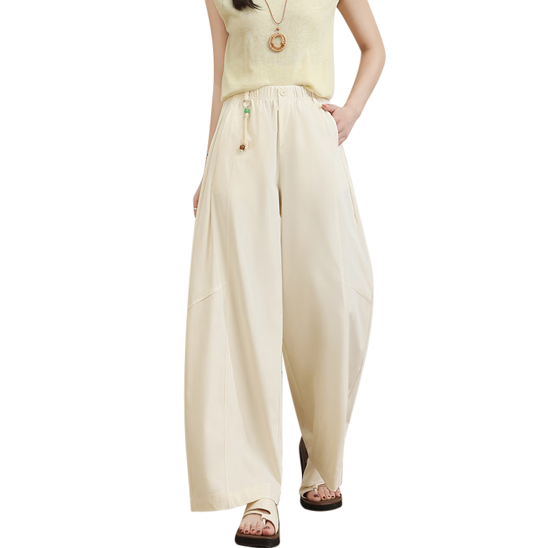 Borui Ice Cool Quick-Dry Curved Blade Breathable Casual Pants 2026 New Spring Summer Thin Wide-Leg Banana Pants