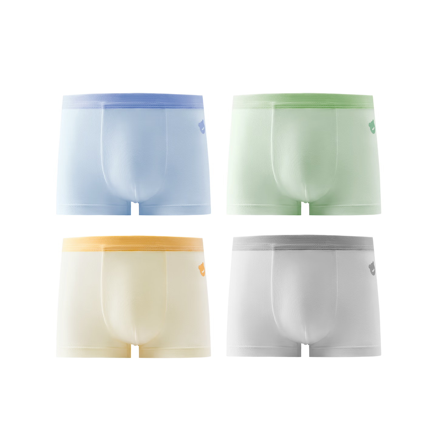 Beitais Fetal Sebum Kids Underwear Boys Soft Moisturizing Breathable Boxer Briefs Baby Cotton Antibacterial 4-Pack